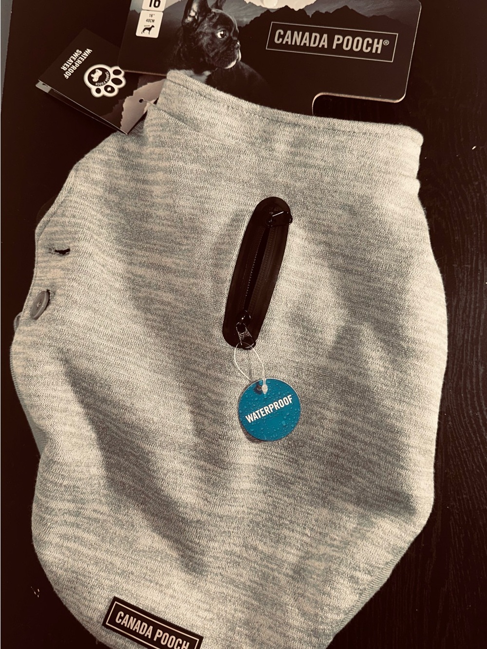 Canada Pooch Heather Gray Waterproof Dog Vest